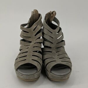 NWT CORDANI Suede Cage Wedge Sandals